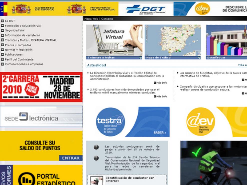 Los nuevos servicios son accesibles a traves de la web de la DGT.