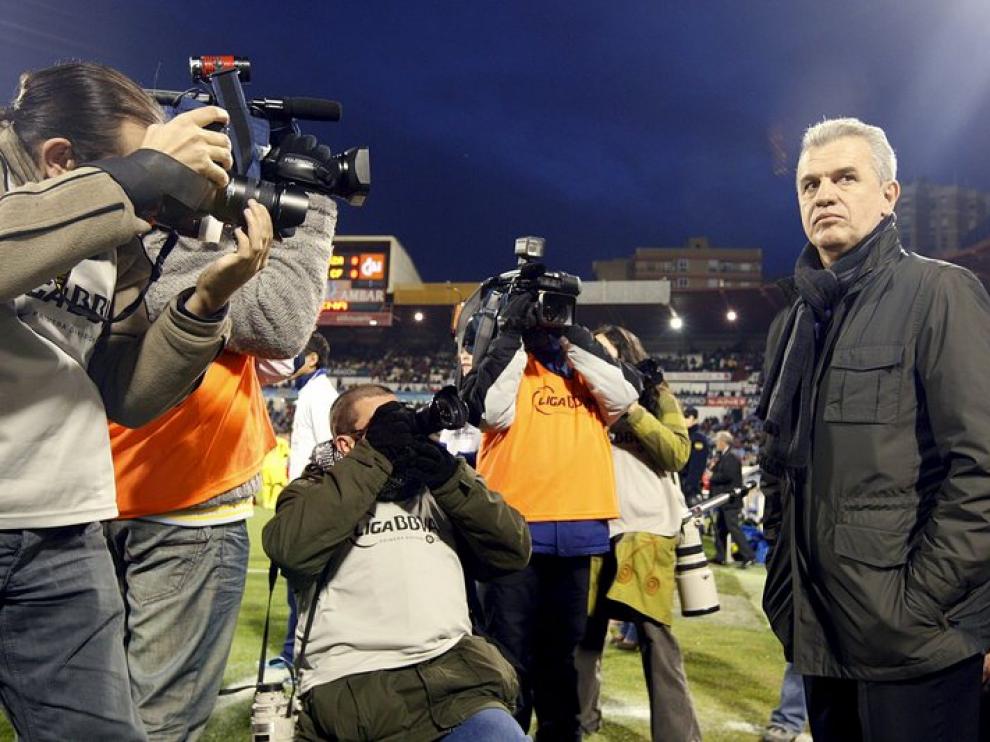 El entrenador durante el partido.
