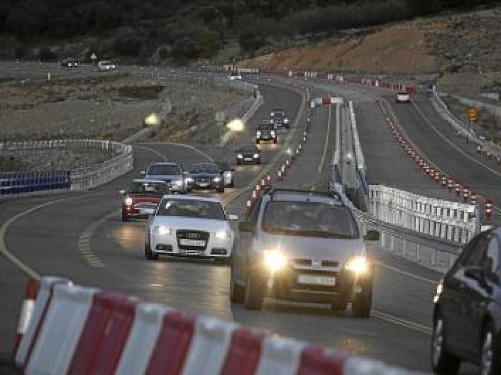 El tráfico de regreso de los esquiadores fue fluido.