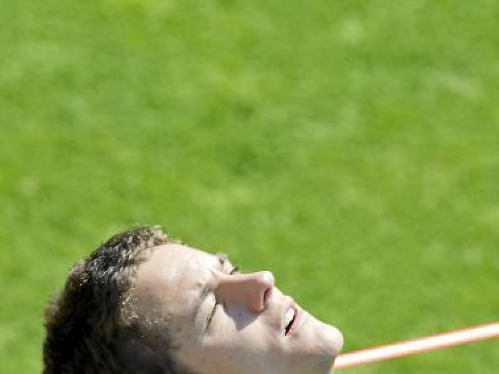 Ander Herrera gesticula durante el entrenamiento del equipo.