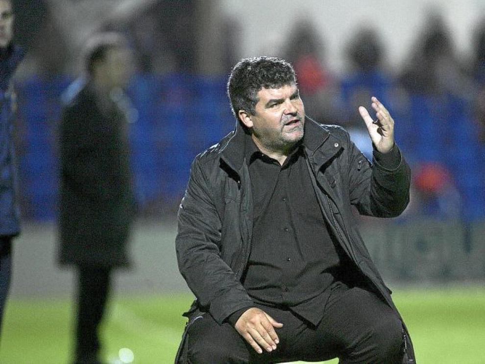 Onésimo, poco antes de la conclusión del partido del pasado sábado contra el Elche.