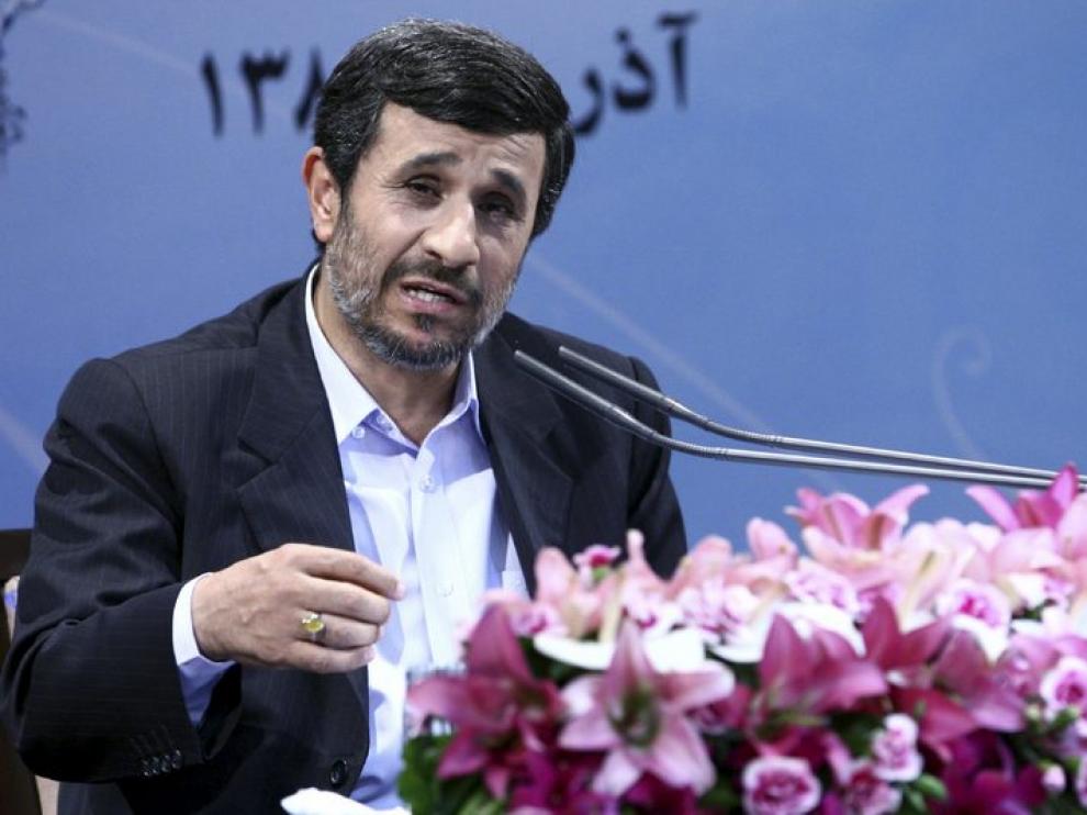 Ahmadineyad, durante una rueda de prensa.