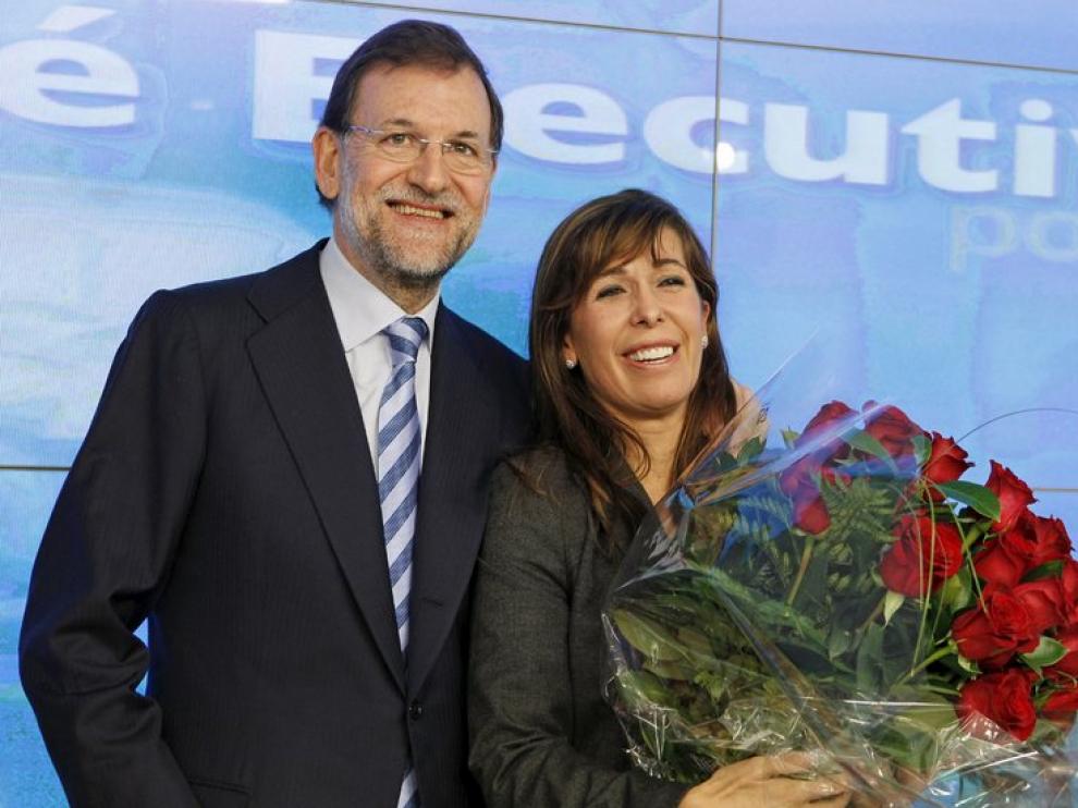 Mariano Rajoy, junto a Alicia Sánchez Camacho