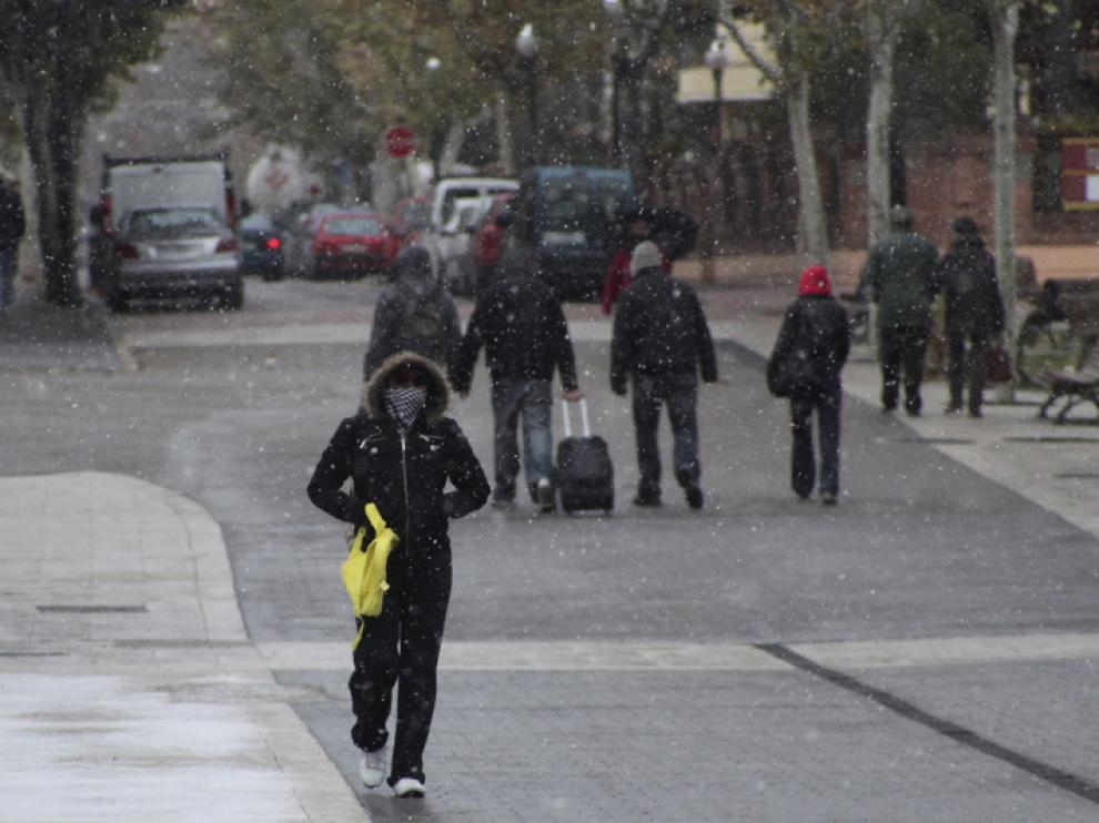 Hoy ha nevado en Teruel