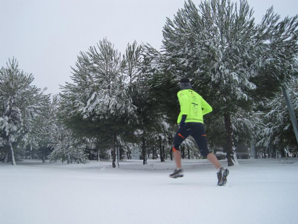 Alfonso García nos envía esta foto de la nevada caída hoy en La Muela