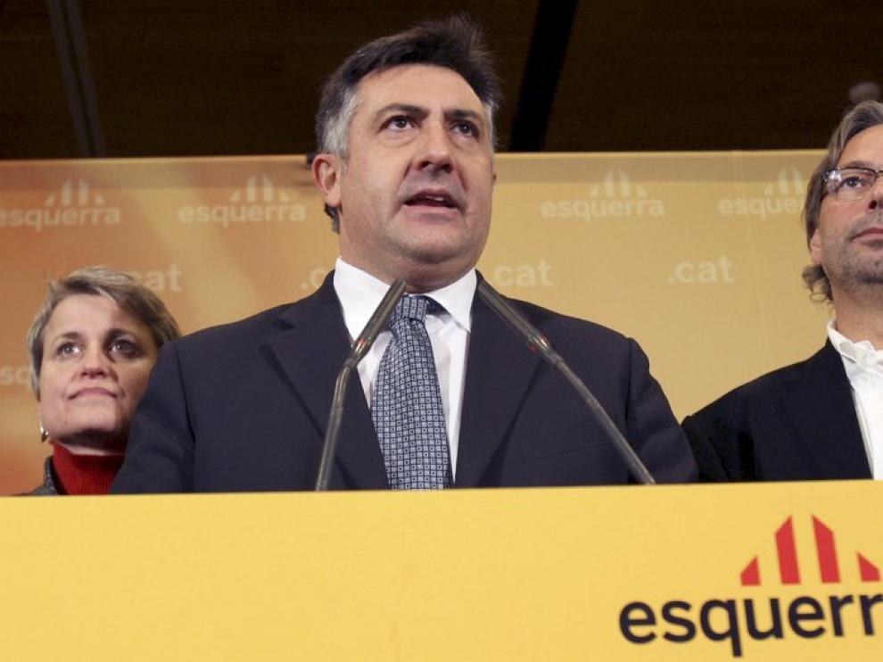Puigcercós comparece tras su derrota en las urnas.
