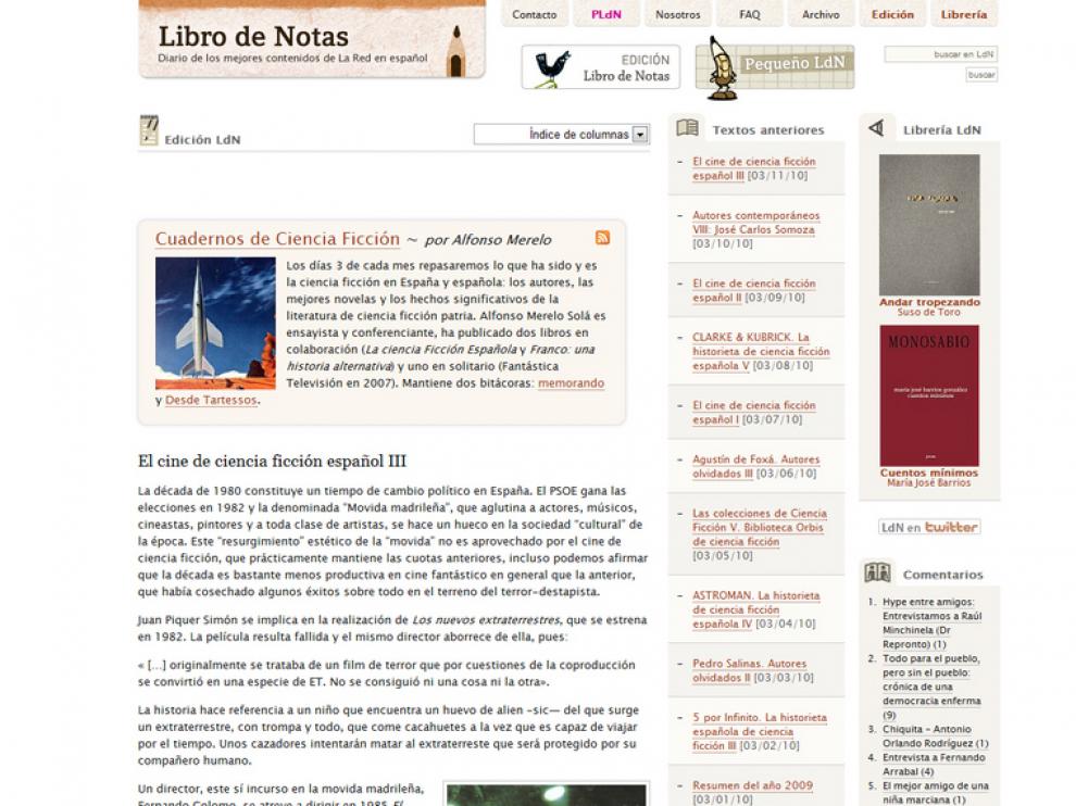 'Libro de notas' repasa la historia del cine de ciencia ficción español