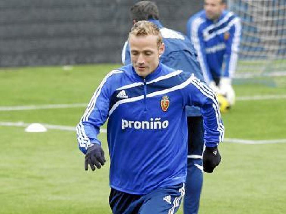 Jiri Jarosik en un lance del entrenamiento.
