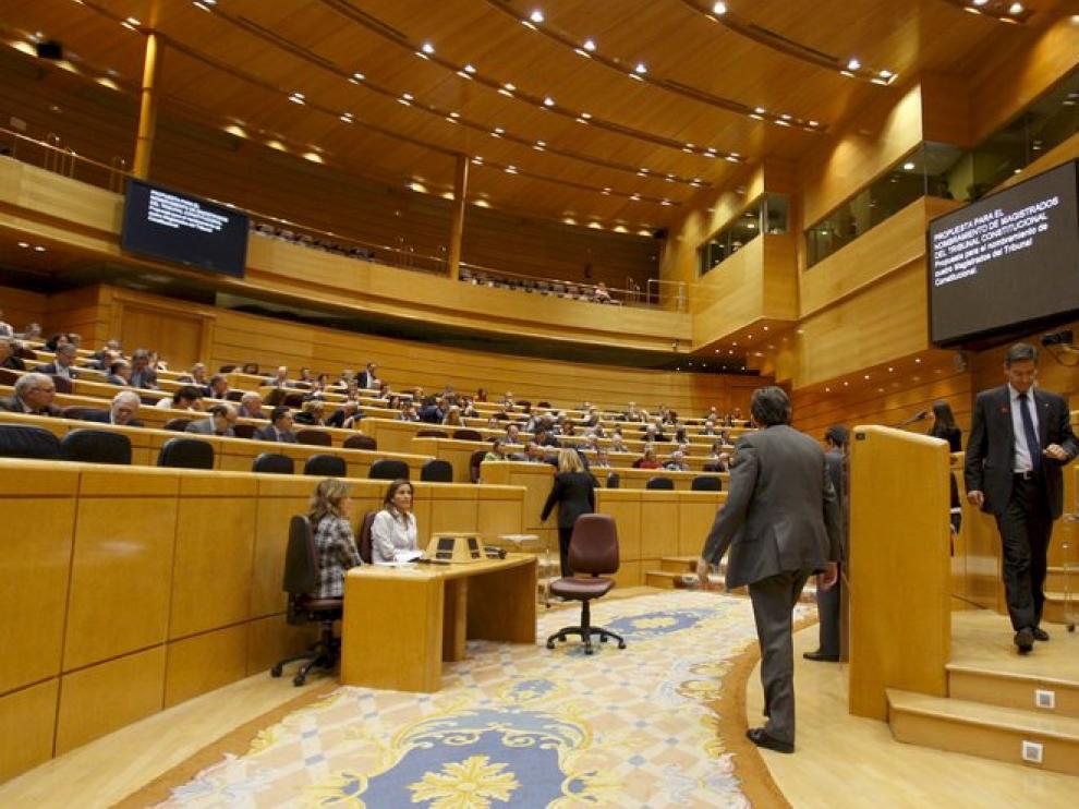 El Senado, durante la votación.