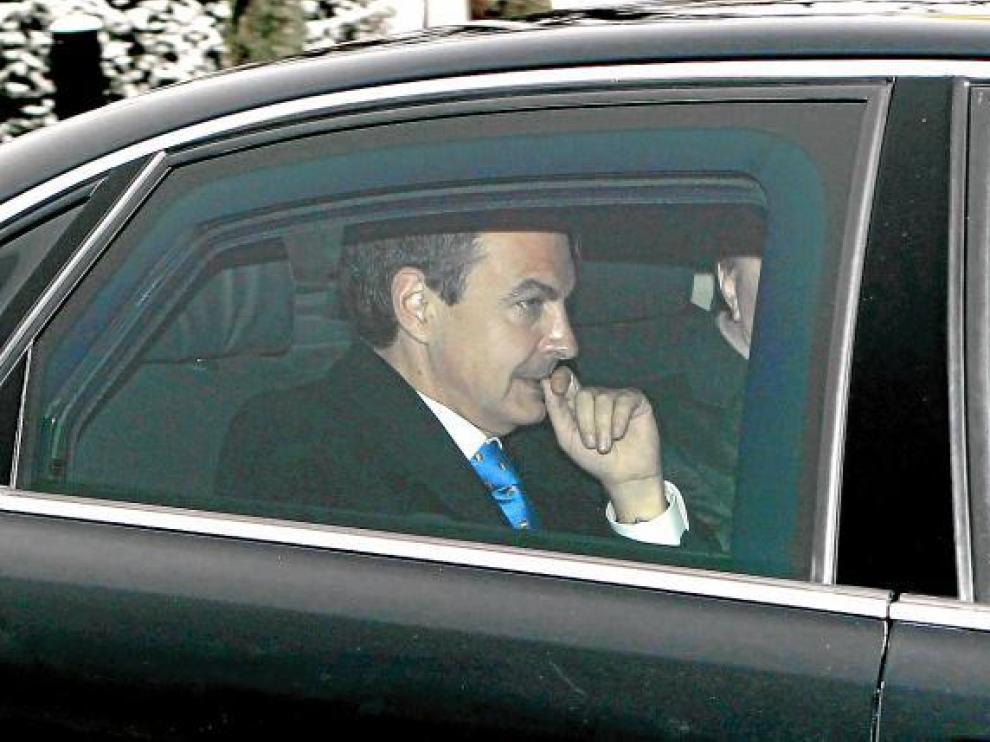 El presidente del Gobierno, José Luis Rodríguez Zapatero, ayer en Zúrich.