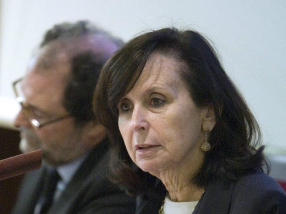 La presidenta del Tribunal Constitucional, María Emilia Casas, en Zaragoza