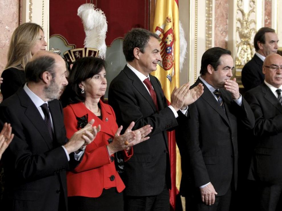 Zapatero, en el acto del Día de la Constitución, en el Congreso.