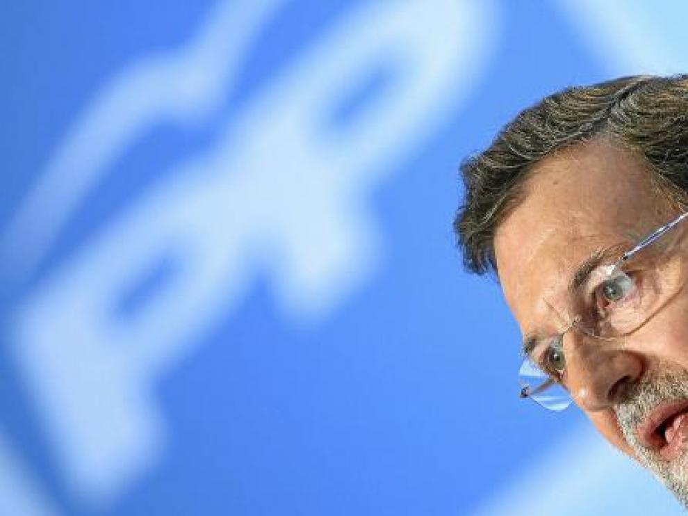 Mariano Rajoy, durante una comparecencia en la sede del PP en Barcelona, el pasado julio.