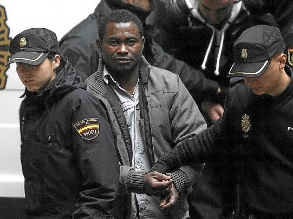 Michael Kofi, el día que fue juzgado en la Audiencia Provincial de Zaragoza.