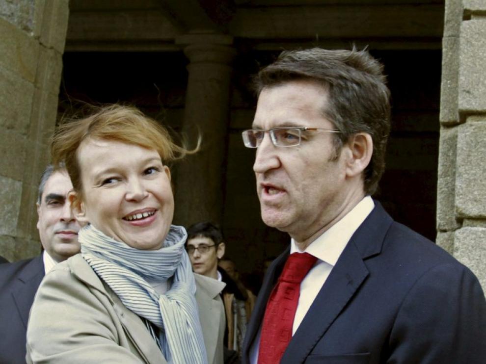 La ministra, hoy en Santiago.