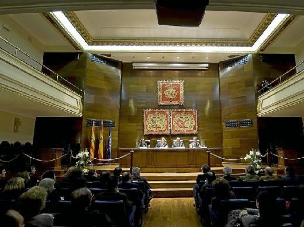 Uno de los últimos actos organizados en el Colegio de Abogados de Zaragoza.