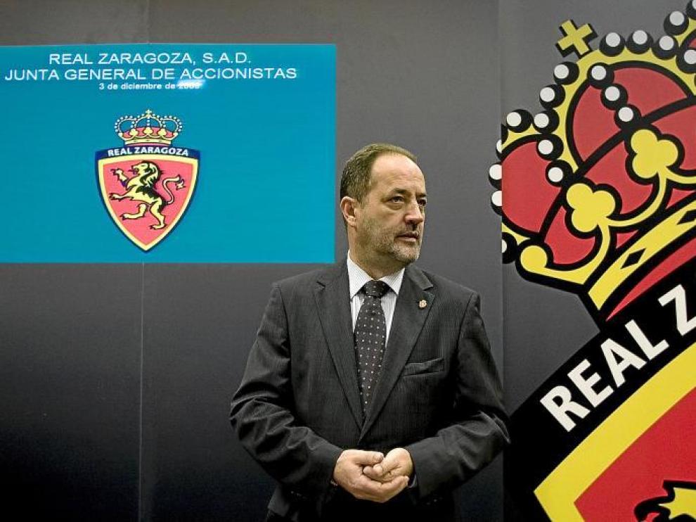 Agapito Iglesias, en la última Junta General Ordinaria.