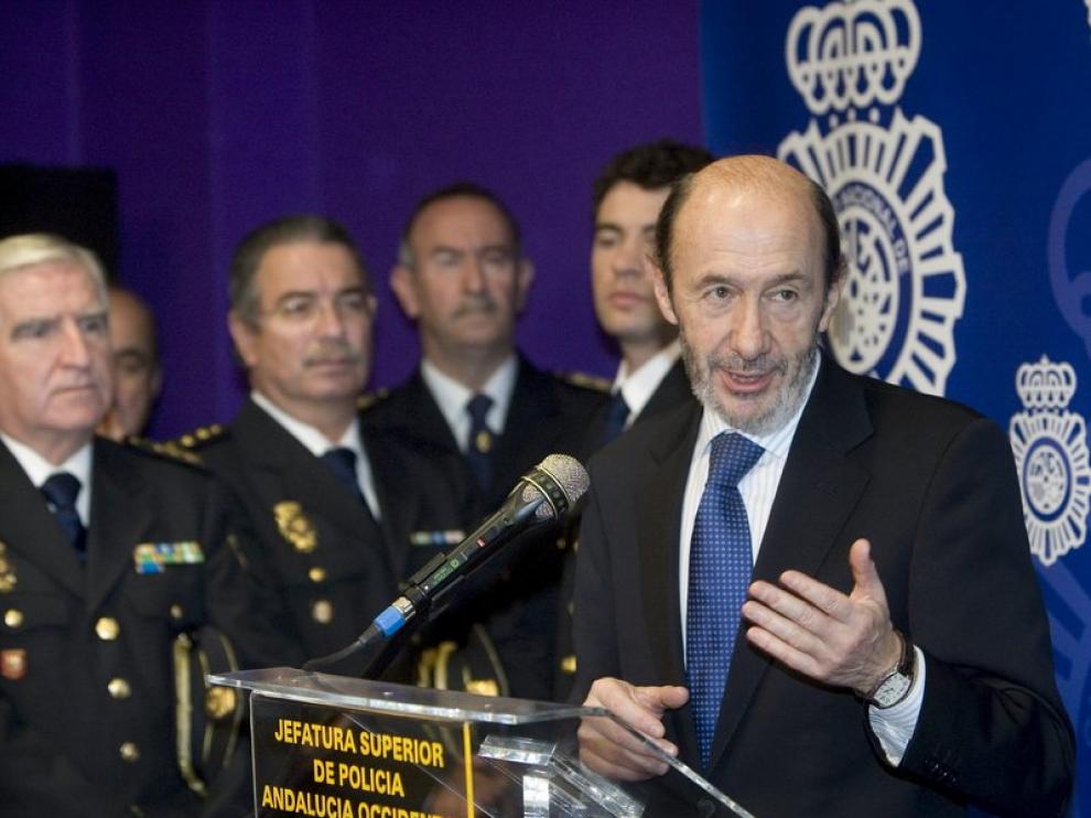El vicepresidente y ministro del Interior, Alfredo Pérez Rubalcaba