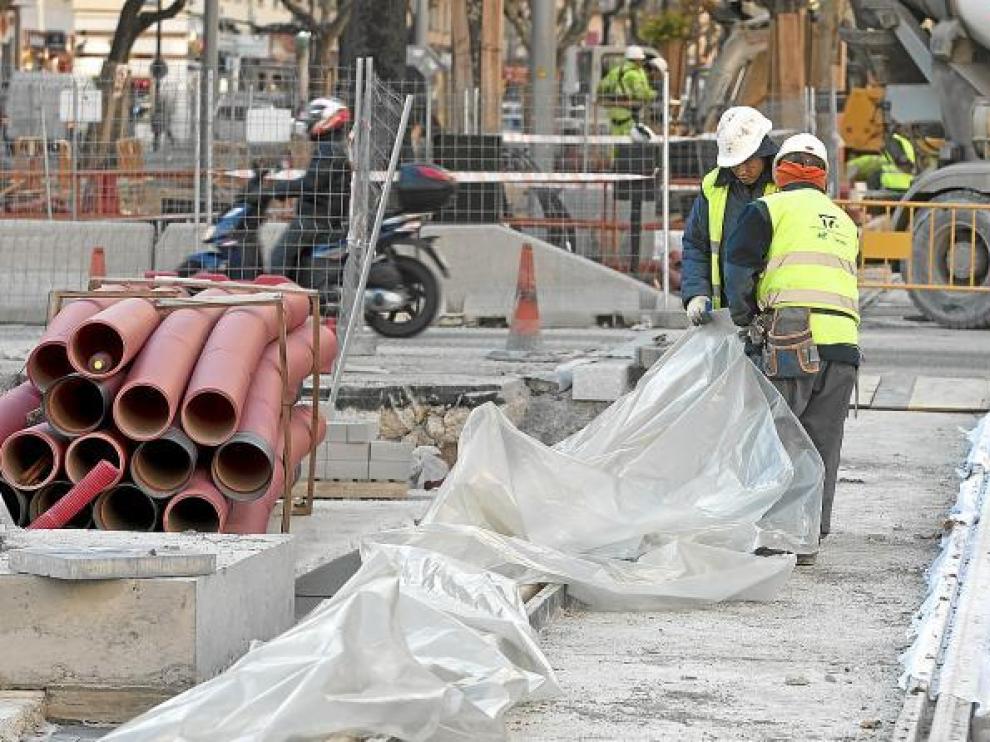La obra del tranvía en Goya se levantará en enero y Belloch asegura que no habrá retrasos