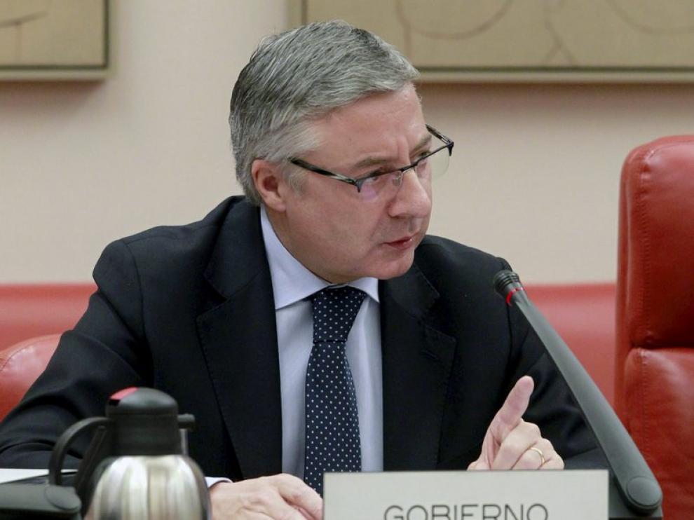 José Blanco durante su comparecencia.