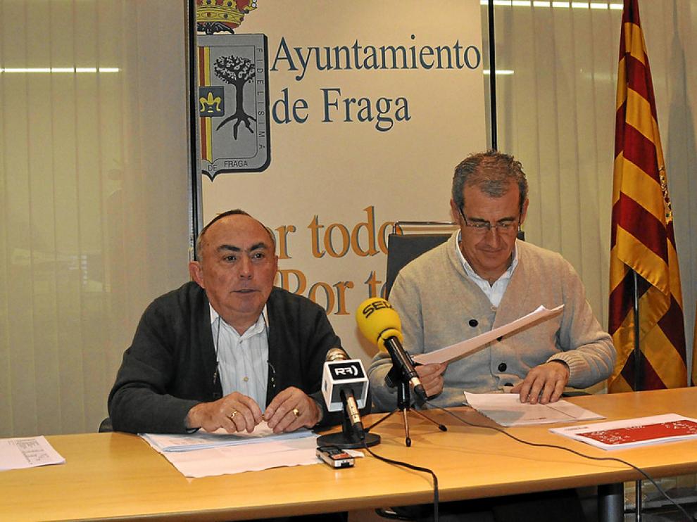 Antonio Martí (izquierda) y José Luis Moret, en la presentación del borrador de presupuestos.