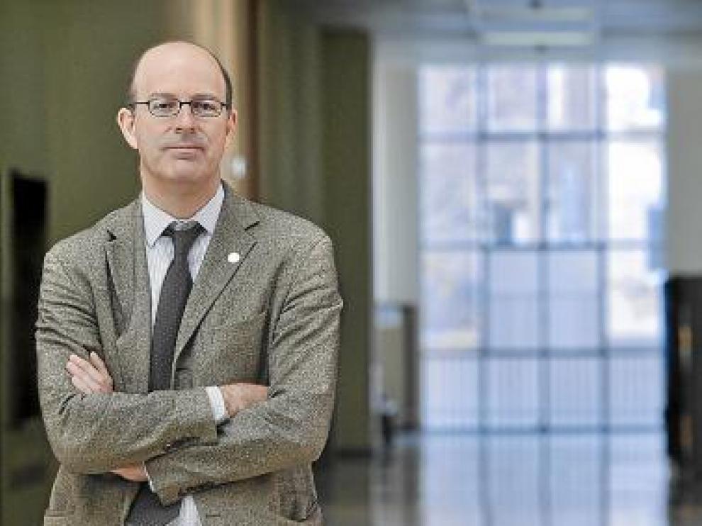 Pablo Vázquez, de FEDEA, ayer en la facultad de Económicas.