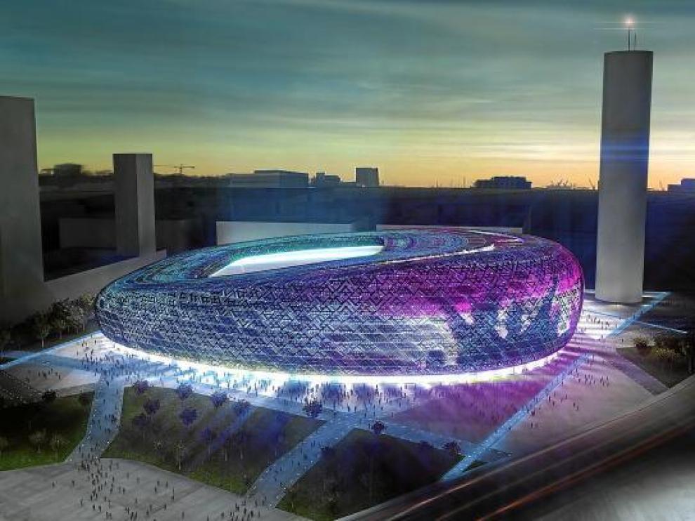 Recreación del campo de fútbol de San José, diseñado por el arquitecto Joaquín Sicilia.