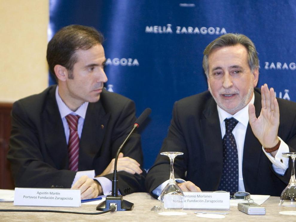 Antonio Morlanes (d) y Agustín Martín (i), responsables de la nueva fundación.