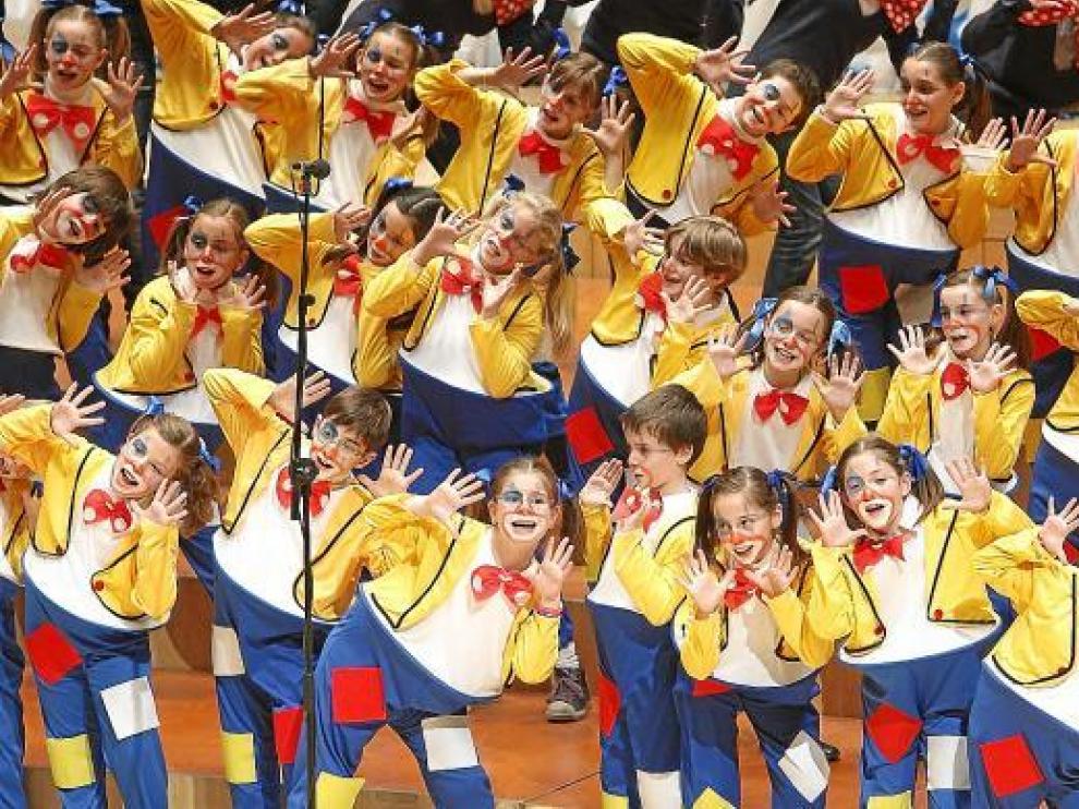 Los niños del colegio Jesús María El Salvador ganaron el primer premio en categoría Infantil.