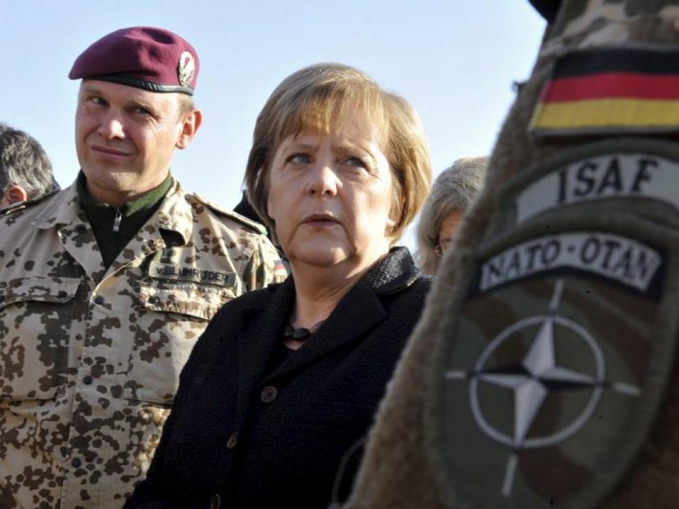 Angela Merkel, en Afganistán