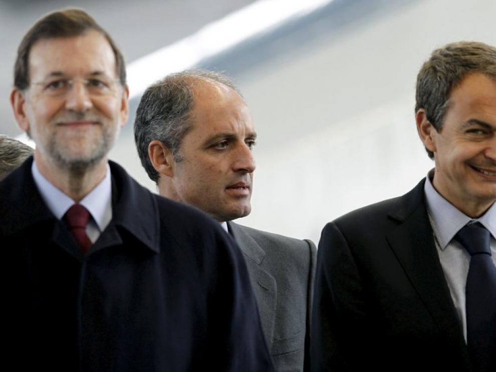 Rajoy, Camps y Zapatero.