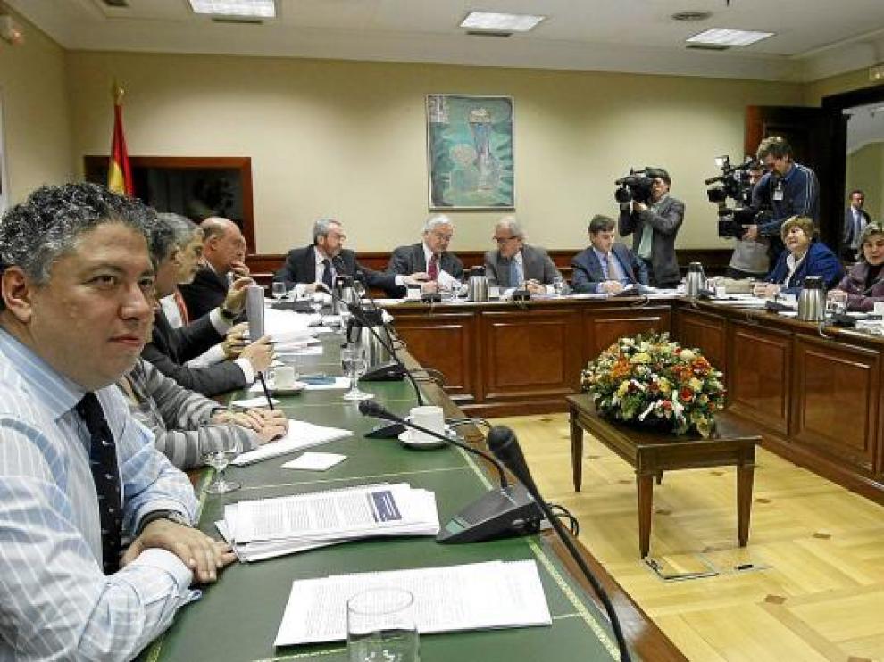 Imagen del pasado jueves de la reunión de la Comisión del Pacto de Toledo en Madrid.
