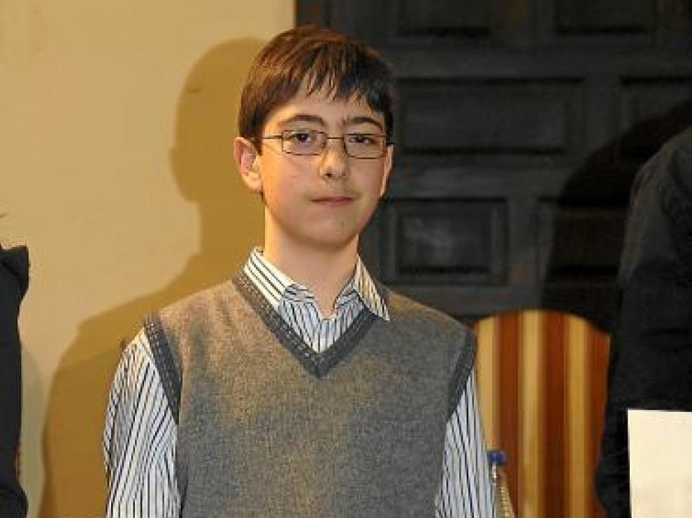 Javier Pomar, tras ganar el concurso de Teruel, en abril.