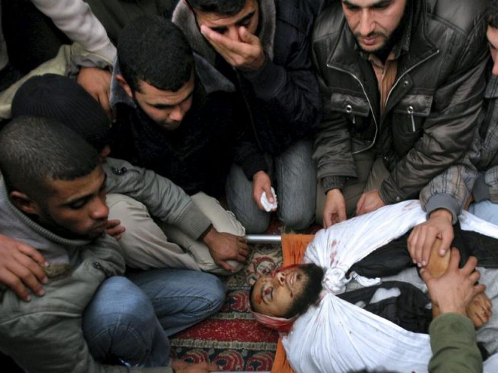 Un miliciano palestino fallecido en Gaza
