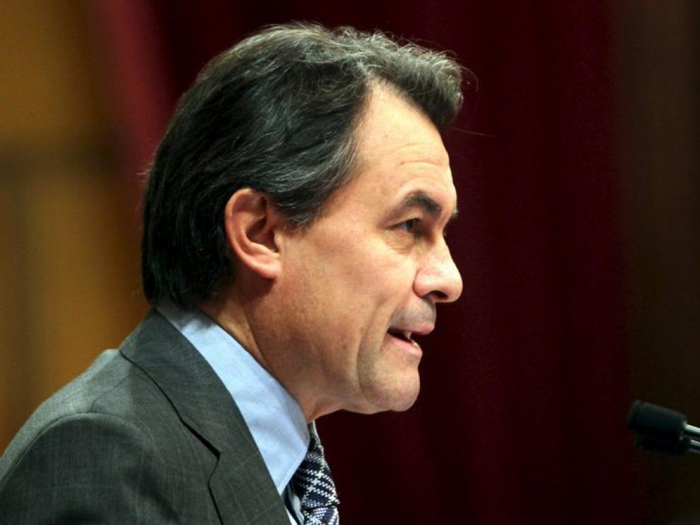 Artur Mas durante su discurso como candidato a la investidura como presidente de la Generalitat