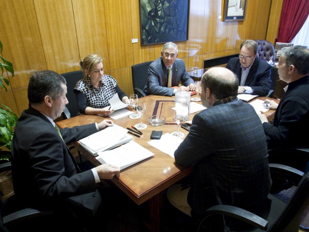 Junta de portavoces en el Ayuntamiento de Zaragoza