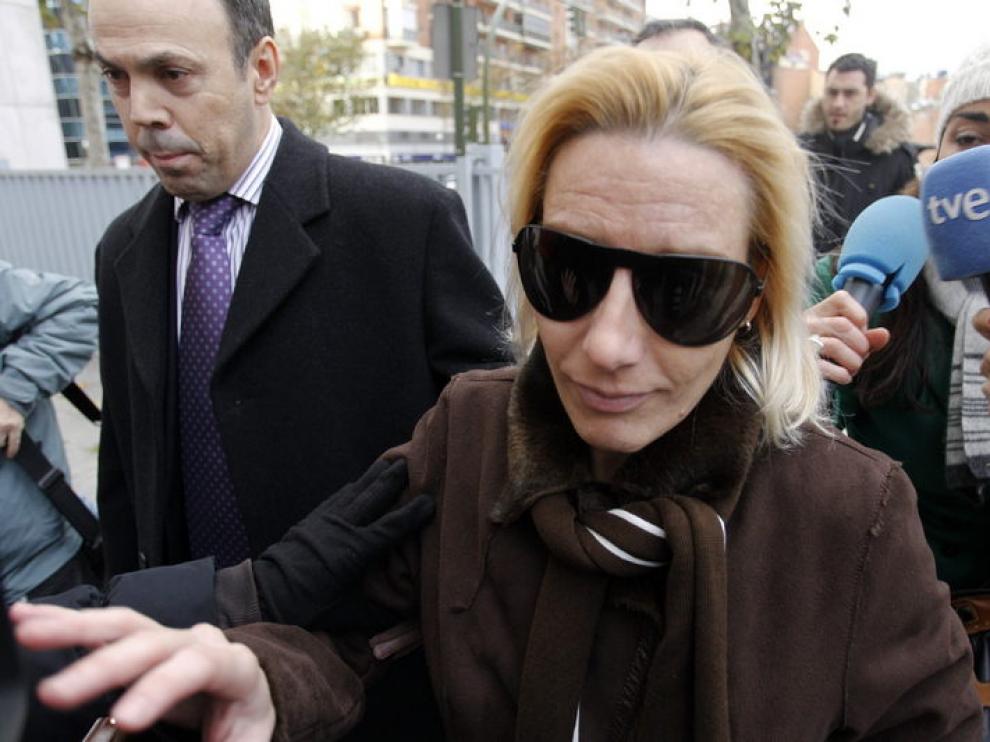 Marta Domínguez, a su llegada a los juzgados