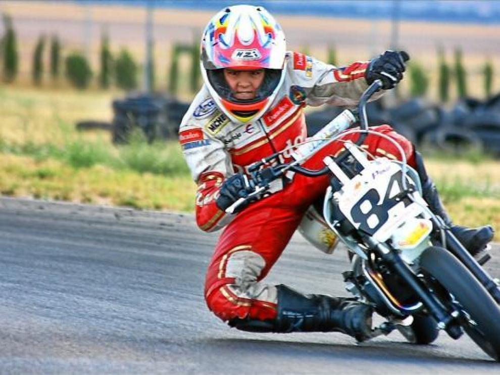 José Burgaz Varela, en acción en la Copa IMR 90 cc Alevín.