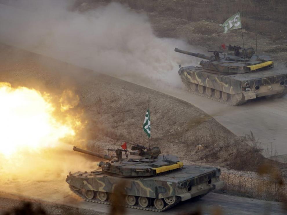 Pruebas militares por parte del Ejército surcoreano