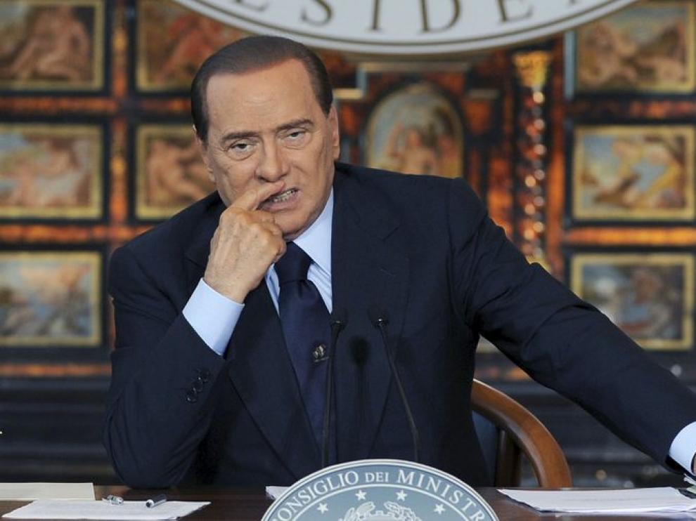 Silvio Berlusconi durante su discurso de Navidad