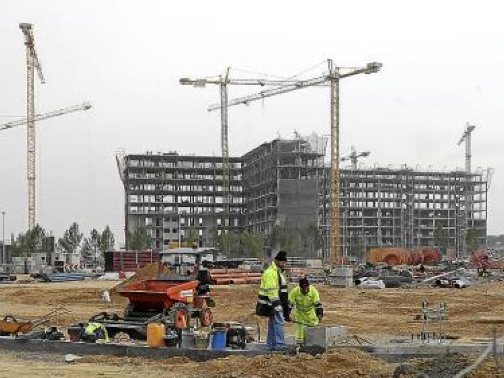 Obras de urbanización en Parque Venecia.