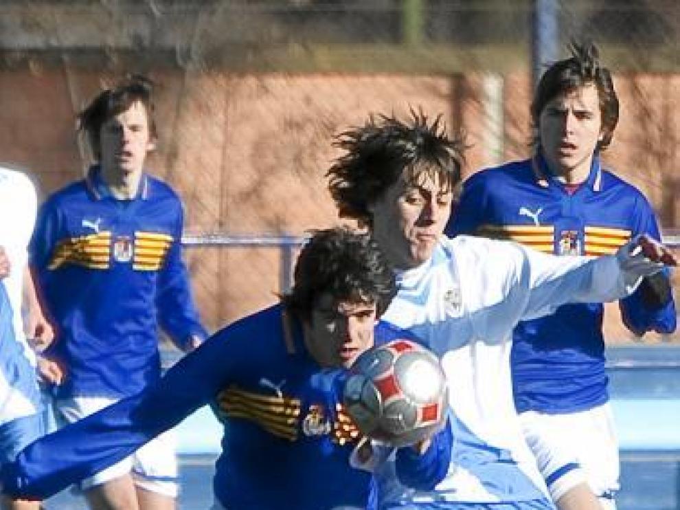 Imagen del partido entre Aragón y Galicia sub-16.