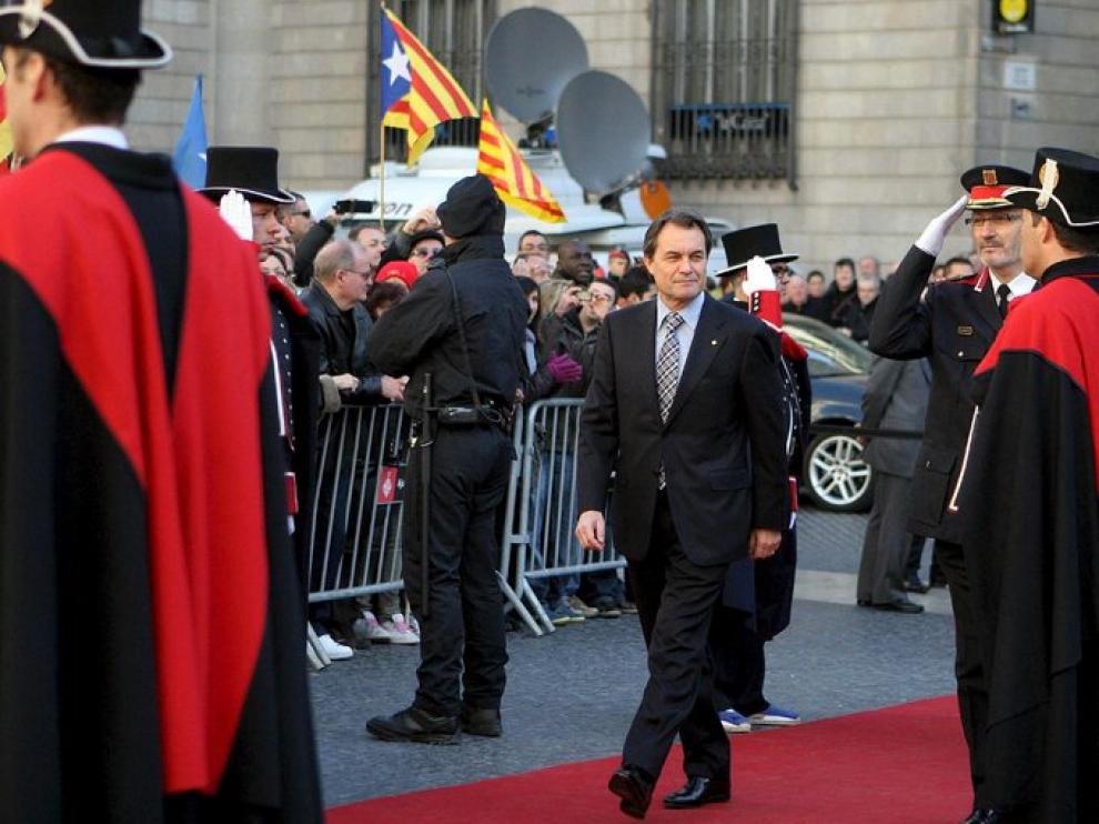 Artur Mas a su llegada a la ceremonia.