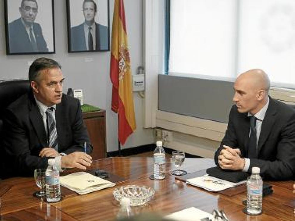 Astiazarán, presidente de la LFP, y Rubiales, presidente de la AFE.