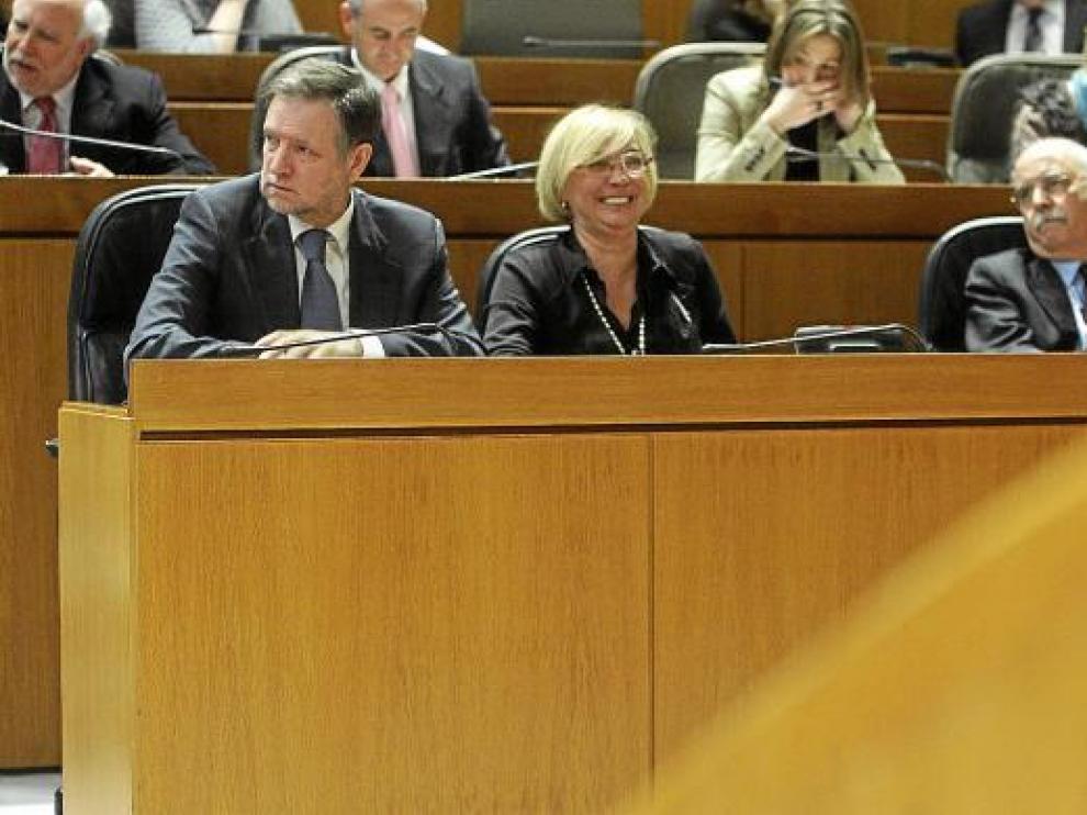 Marcelino Iglesias, Eva Almunia en las Cortes