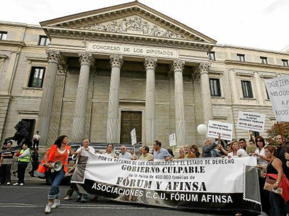 Imagen de archivo de la manifestación convocada en 2006 en Madrid por los afectados.