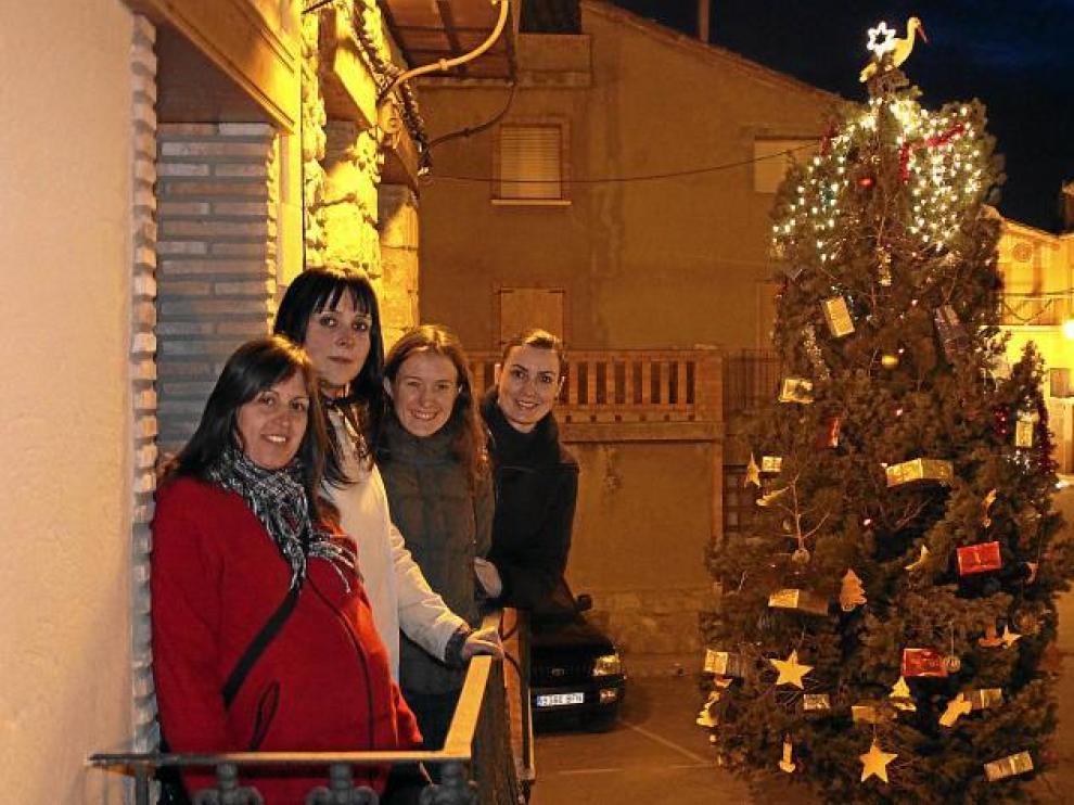 Merche Izquierdo, Gema Rodríguez, Alicia Arnau y Puri Villarroya, todas embarazadas.