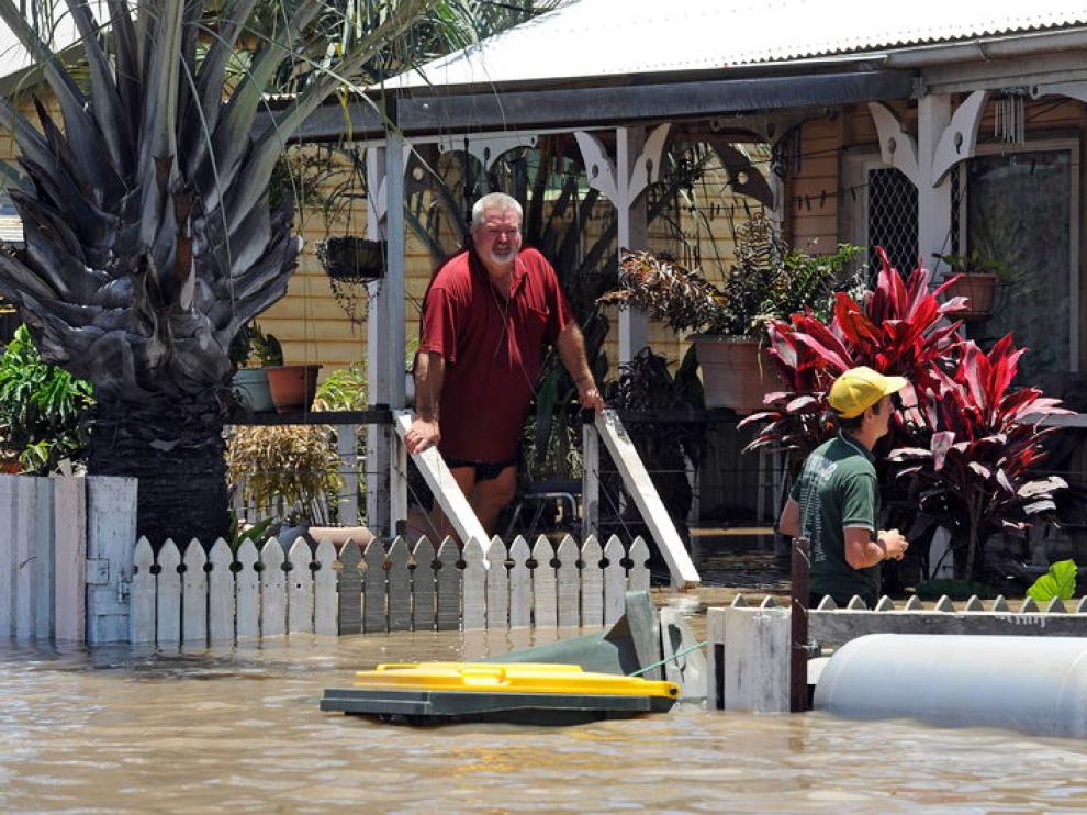 La localidad de Bundaberg, bajo el agua.