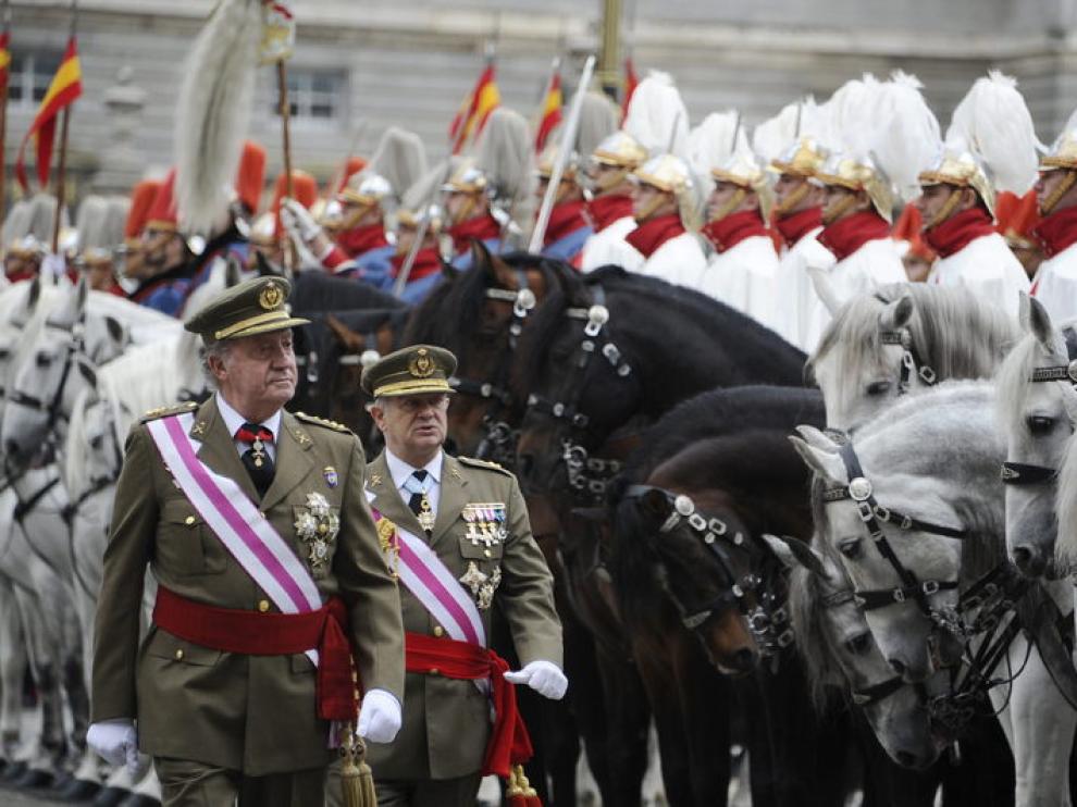 El Rey, durante la celebración de la Pascua Militar
