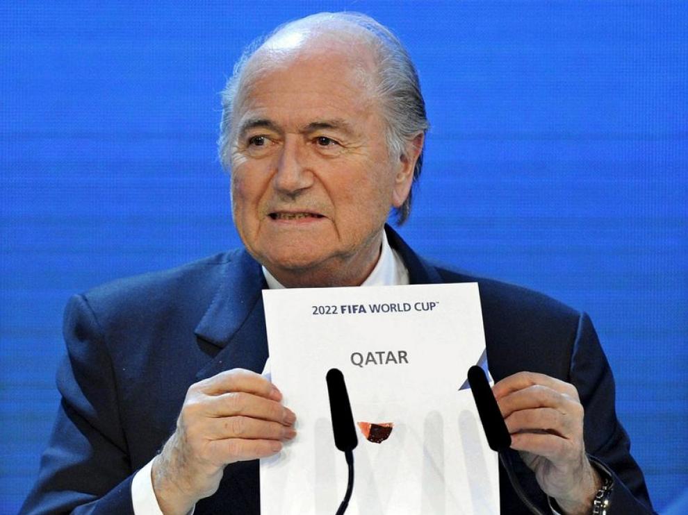 Blatter en la ceremonia.